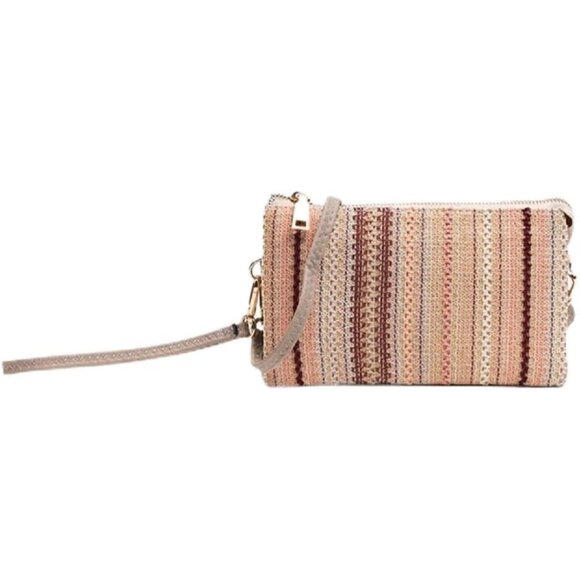 Handbags - Mini Crossbody Bag Vegan Leather with Detachable Wristlet and Adjustable Strap